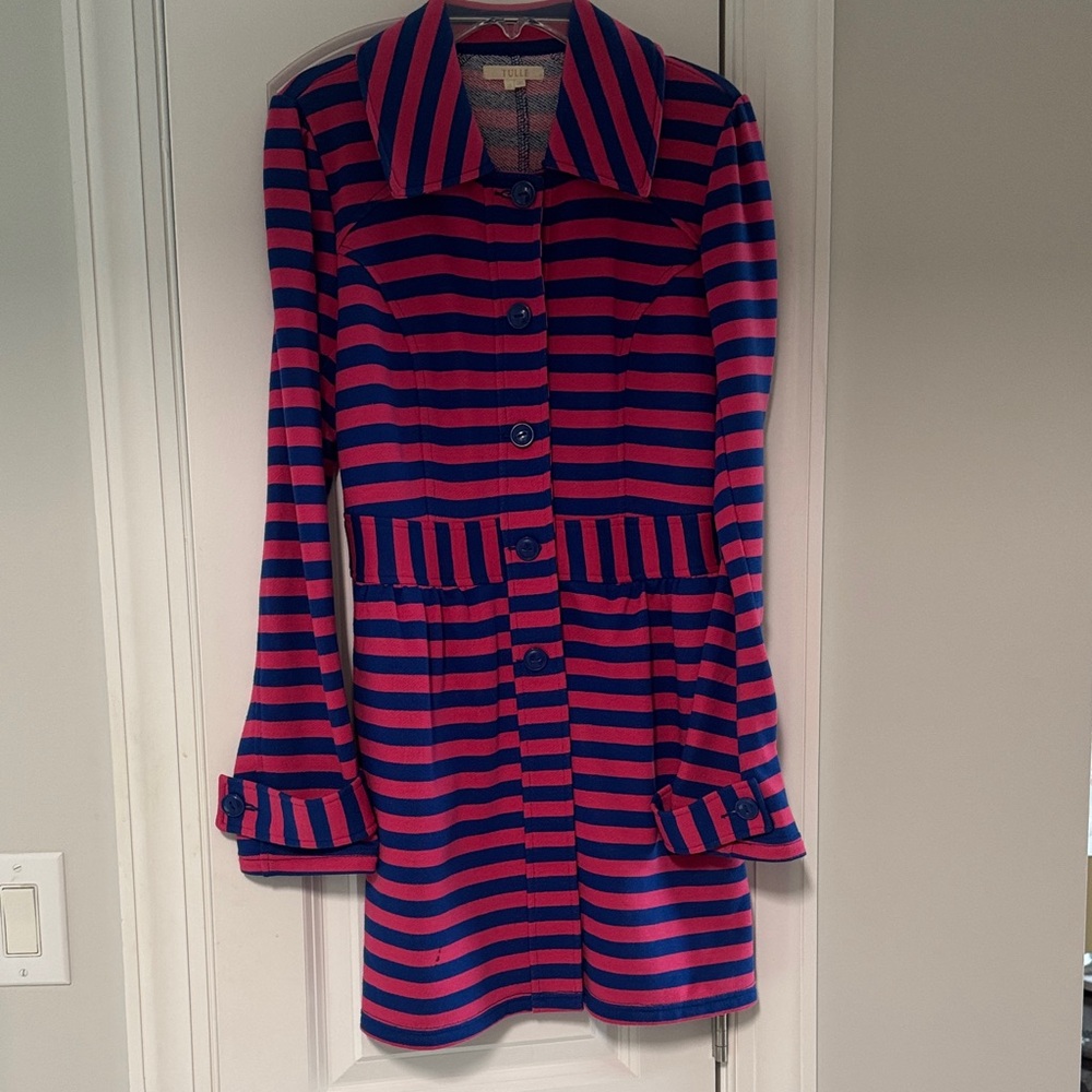 Tulle Pink and Blue Striped Jacket